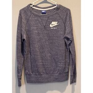 Nike Sportswear Gym Vintage Crew Sweatshirt Women's Medium Blue Pullover